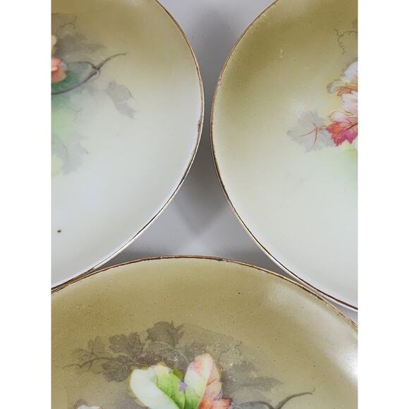 Eagle China Austria Bread Plate White Grapes Porcelain 6 1/4" Gold Trim x6 - Picture 10 of 15